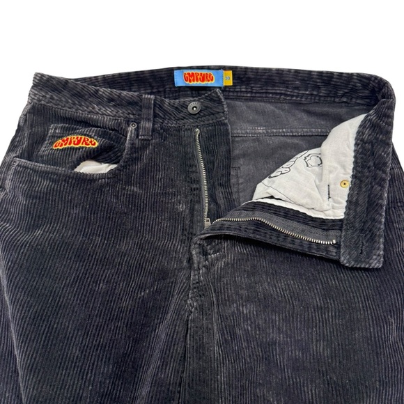 Empyre Black Corduroy Pants Men’s 30 Relax Baggy Skateboard Street Wear - Picture 3 of 11